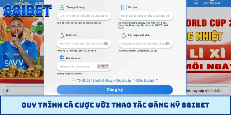 Quy trình cá cược với thao tác đăng ký 88IBET