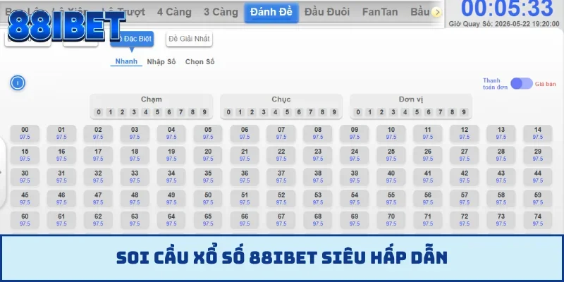 Soi cầu xổ số 88IBET siêu hấp dẫn