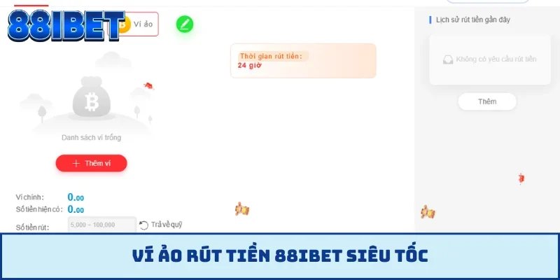 Ví ảo rút tiền 88IBET siêu tốc
